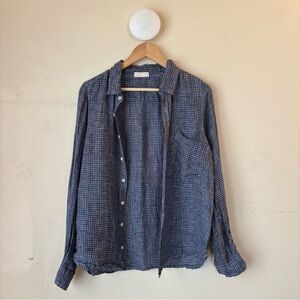 CP Shades Plaid Blue Linen Shirt